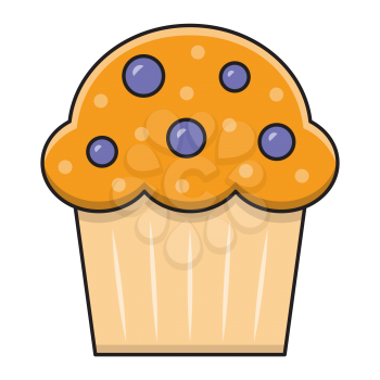 Royalty-free Clipart image of a cupcake