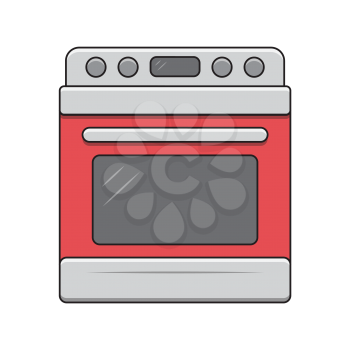 Royalty-free Clipart Image of a Stove