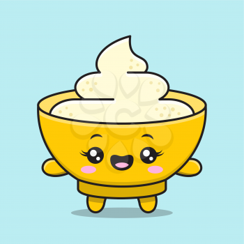 Royalty-free clipart Image of Food in a Dish - Mashed Potatoes