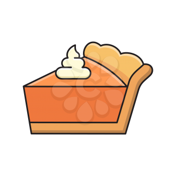 Royalty-free Clipart Image of Pumpkin Pie Thanksgiving