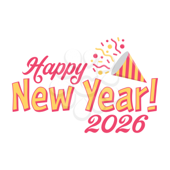 Royalty-Free Clipart Image - Happy New Year 2026
