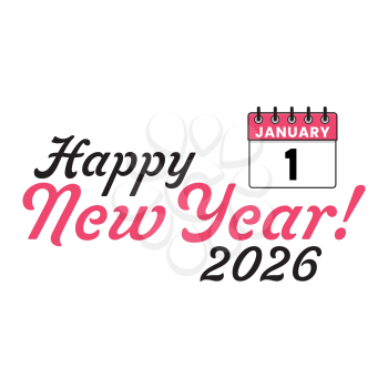 Royalty-Free Clipart Image - Happy New Year 2026