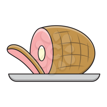 Royalty-Free Clipart Image Part of a Winter Set - Ham