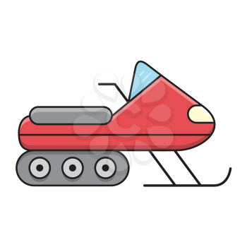 Royalty-Free Clipart Image Part of a Winter Set - Sled