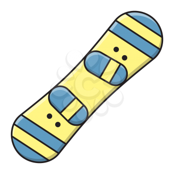 Royalty-Free Clipart Image Part of a Winter Set - Snowboard
