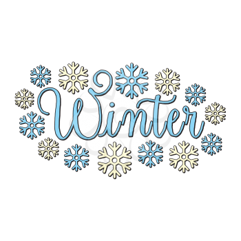 Royalty-Free Clipart Image Part of a Winter Set - Winter Sign