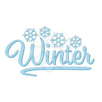 Royalty-Free Clipart Image Part of a Winter Set - Winter Sign