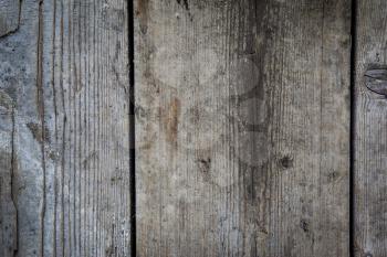 Closeup of a vintage grey wood textured plank