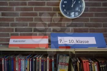 Signs in a children classroom with the school grade
