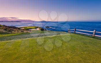 A view of Pebble Beach golf  course, Monterey, California, USA