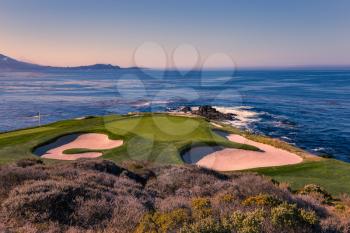 A view of Pebble Beach golf  course, Monterey, California, USA