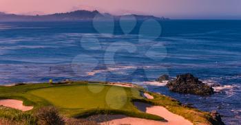 A view of Pebble Beach golf  course, Monterey, California, USA