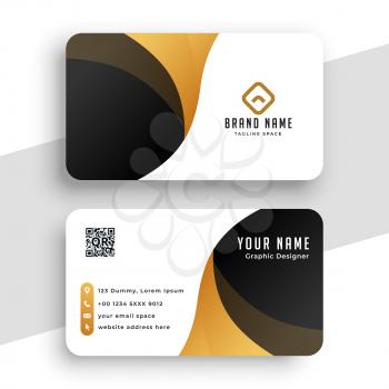 abstract golden business card template
