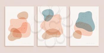 pastel colors poster template in contemporary aesthetic style