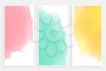 abstract pastel watercolor banner templates