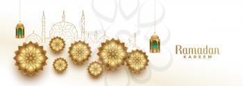 arabic ramadan kareem islamic eid festival banner design