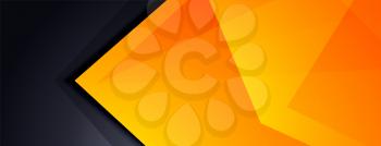 black and yellow abstract modern banner design