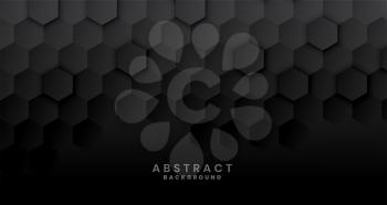 dark black hexagonal background concept design