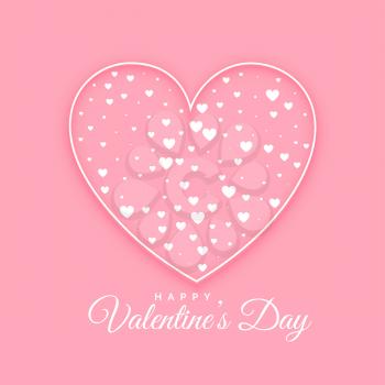 flat hearts decorative valentines day background