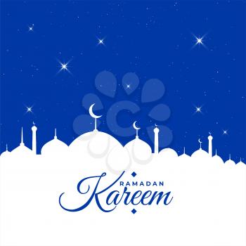 flat style ramadan kareem event card design