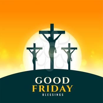 good friday background with jesus crucifixion scene