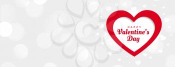 happy valentine day celebration heart banner design