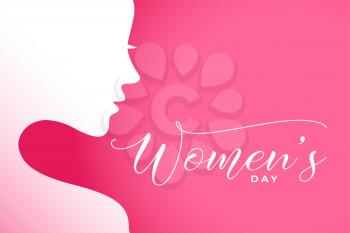 international women's day illustration with woman face