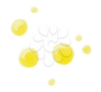 Spilled fresh olive oil on white background�