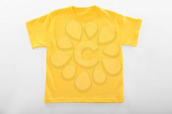 Blank yellow t-shirt on white background�