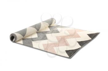 Carpet with pattern on white background�