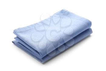Clean kitchen towels on white background�