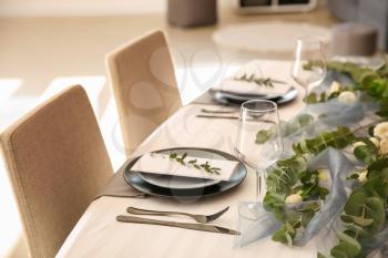 Beautifully served festive table�