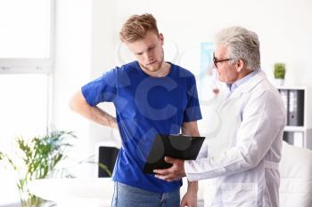 Male patient at urologist's office�