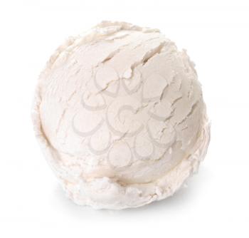 Tasty ice cream on white background�