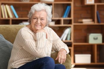 Portrait of elderly woman in nursing home�