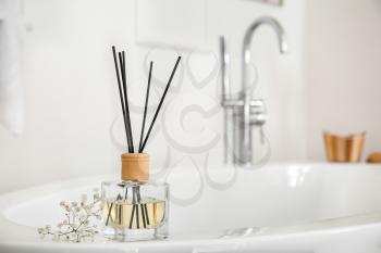 Reed diffuser in modern bathroom�