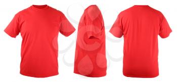 Collage of male t-shirt on white background�