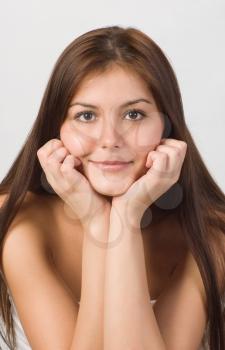 Royalty Free Photo of a Portrait of a Young Woman