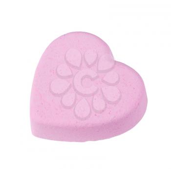 heart shaped soap isolated on a white background