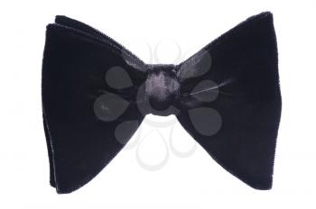 Retro black bow tie isolated on white background 