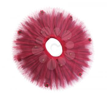 red tutu isolated on a white background