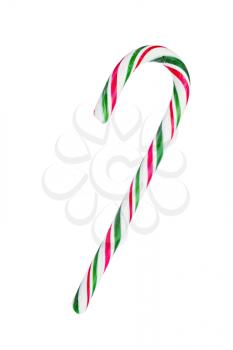 Christmas candy cane isolated on white background 