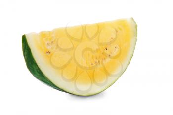 yellow watermelon isolated on white background 