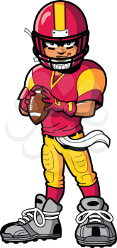 Royalty Free Clipart Image of a Football Player