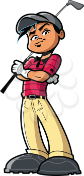 Royalty Free Clipart Image of a Golfer