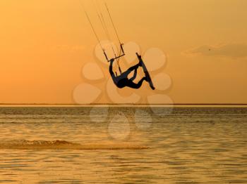 Royalty Free Photo of a Kitesurfer