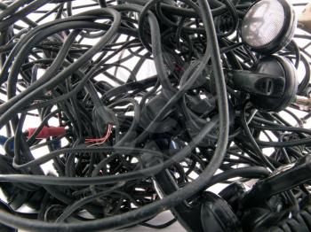 Royalty Free Photo of Wires From Headphones