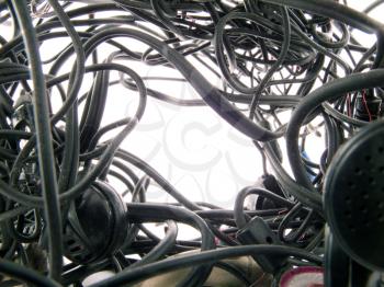 Royalty Free Photo of a Frame of Broken Wires