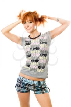 Royalty Free Clipart Image of a Redhead
