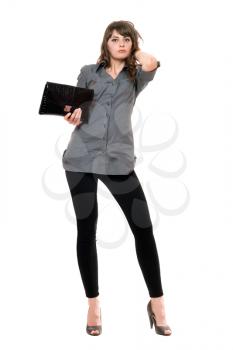 Royalty Free Photo of a Woman With a Purse